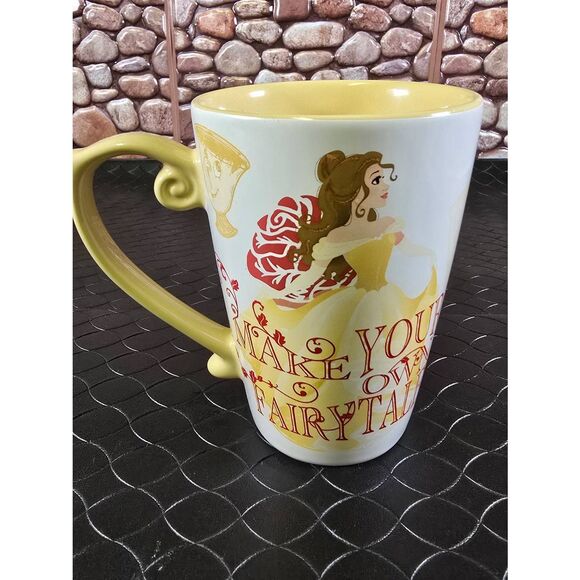 Disney Store Princess Belle Coffee Mug Gold 2016 - Picture 3 of 7